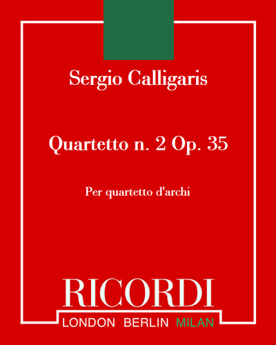 String Quartet No. 2, op. 35 (Toccata, Adagio and Fugue) — Sergio Calligaris