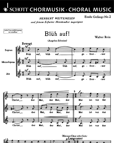 Drei ernste Gesänge — Walter Rein