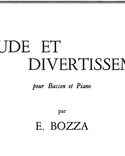 Prelude and Divertissement — 欧仁·博扎