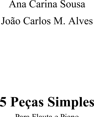 Five Simple Pieces, op. 1 — Ana Carina Sousa