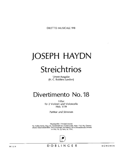 Divertimento No. 18, Hob. V:19 — 海顿