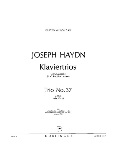 Piano Trio No. 37 in D minor, Hob. XV:23 — 海顿