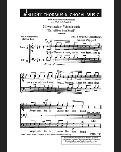 Slowenischer Weinstrauß — Walter Pappert