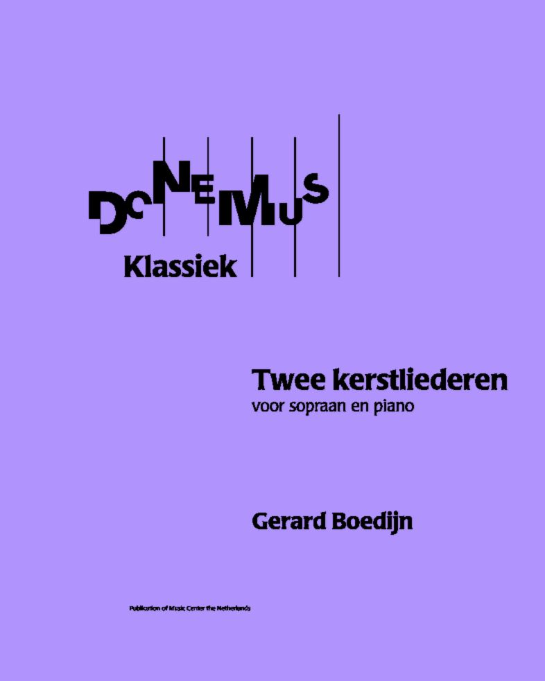 Two Christmas Songs, op. 107 — Gerard Hendrik Boedijn