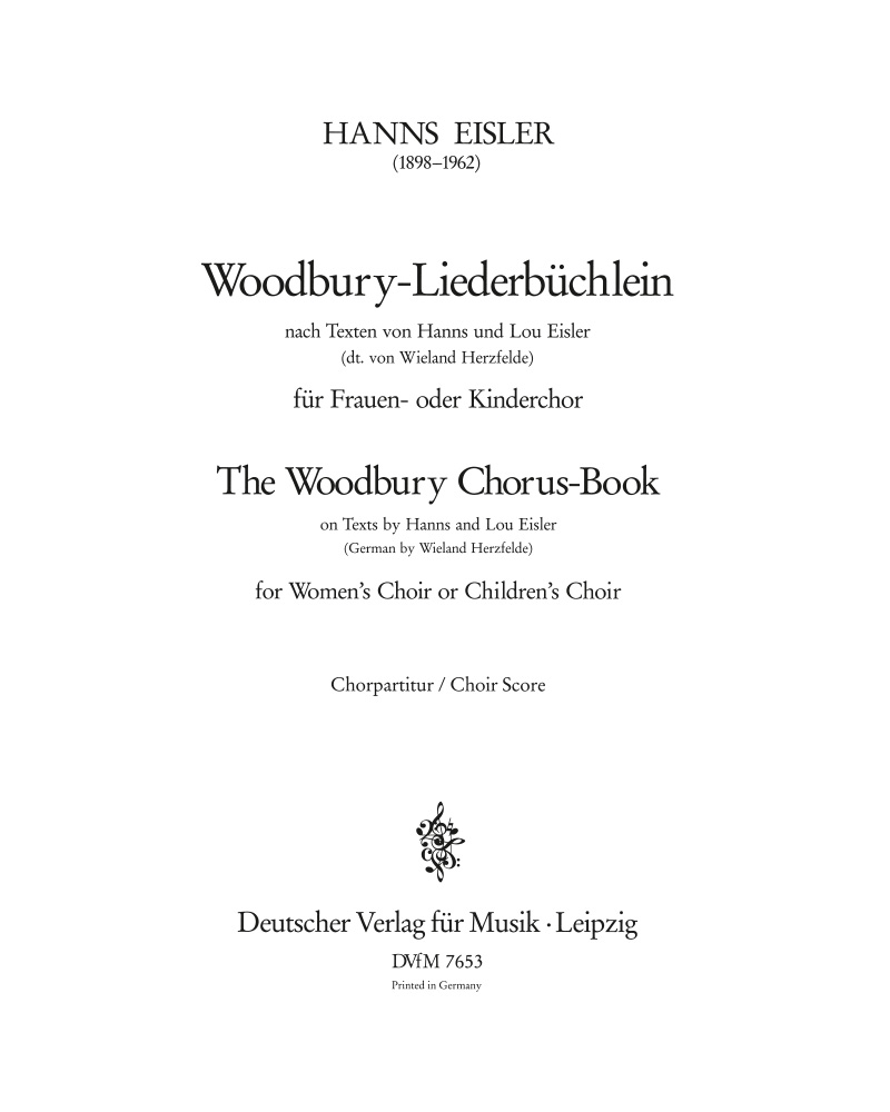 Woodbury-Liederbüchlein — Hanns Eisler