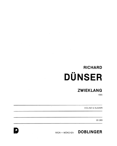 Zwieklang (1985) — Richard Dünser