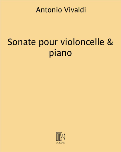 Sonata for Cello and Piano — Antonio Vivaldi