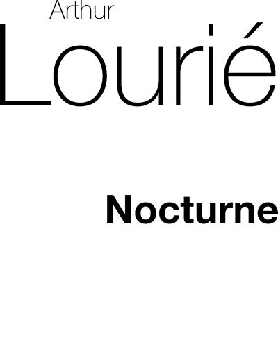 Nocturne for Piano — Arthur Vincent Lourie