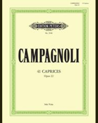 41 Caprices Op.22 for Solo Viola — Bartolomeo Campagnoli