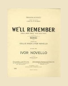 We'll Remember (Grin, Grin, Grin! Win, Win, Win!) — Ivor Novello