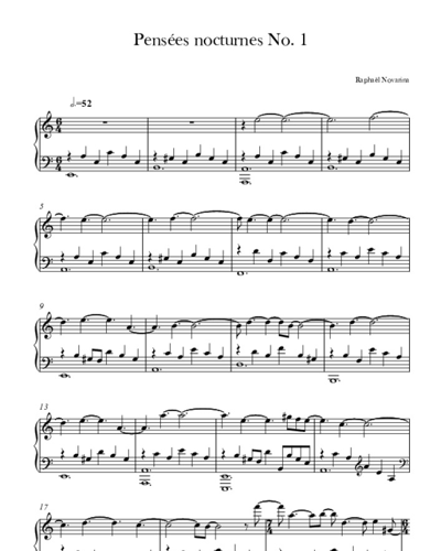 Pensées nocturnes No. 1 — Raphael Novarina