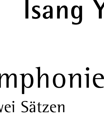Symphony IV 'Im Dunkeln singen' — 尹伊桑