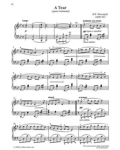 A Tear — Modest Mussorgsky