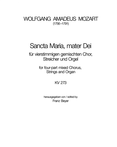 Sancta Maria, mater Dei — Wolfgang Amadeus Mozart