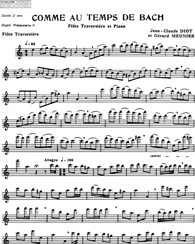 Comme au Temps de Bach — Gérard Meunier