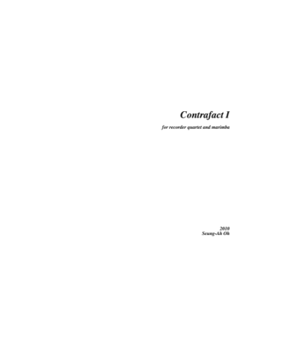 Contrafact 1 — Seung-Won Oh