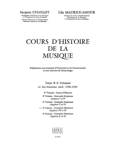 Cours d'histoire de la musique, Vol. 4 — Jacques Chailley