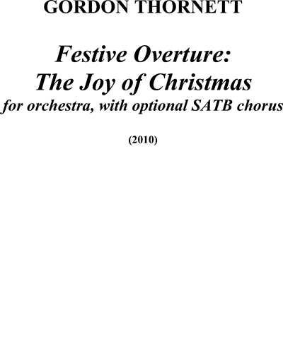Festive Overture: The Joy Of Christmas — Gordon Thornett