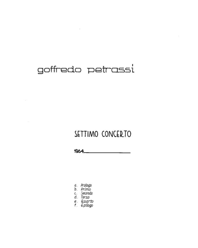 Settimo Concerto — 彼得拉西