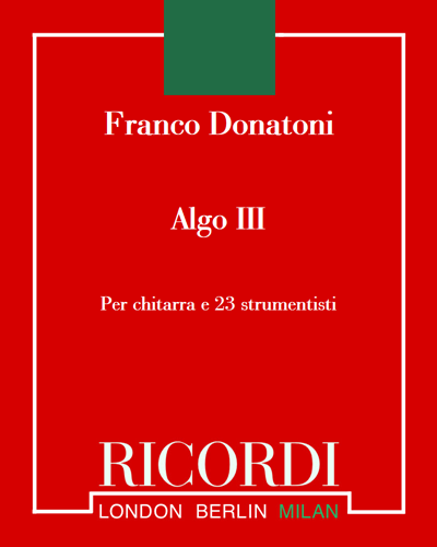 Algo III — 弗兰科·多纳托尼
