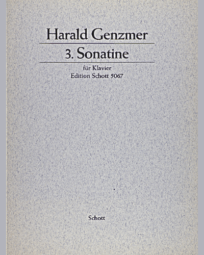 Piano Sonatina No. 3, GeWV 374 — Harald Genzmer