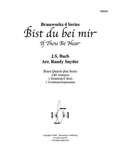Bist du bei mir, BWV Anh. 114 — 巴赫