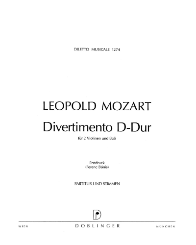 Divertimento in D major — 利奥波德·莫扎特