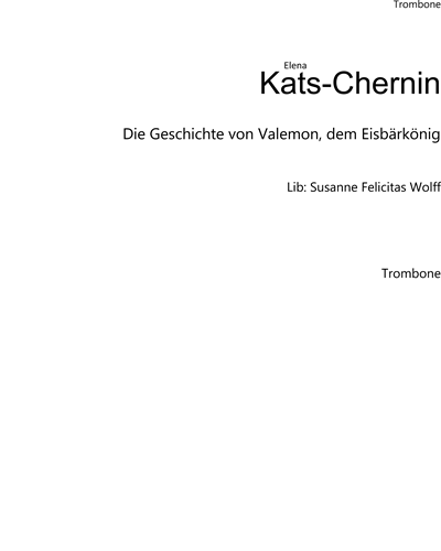 Die Geschichte von Valemon, dem Eisbärkönig — Elena Kats-Chernin