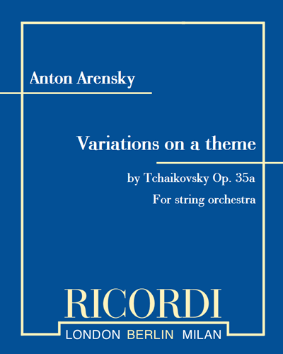 Variations on a Theme by Tchaikovsky, op. 35a — 阿连斯基