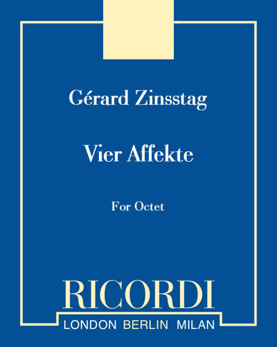 Vier Affekte — Gérard Zinsstag