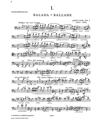 Ballad and Serenade, op. 3 — 约瑟夫·苏克
