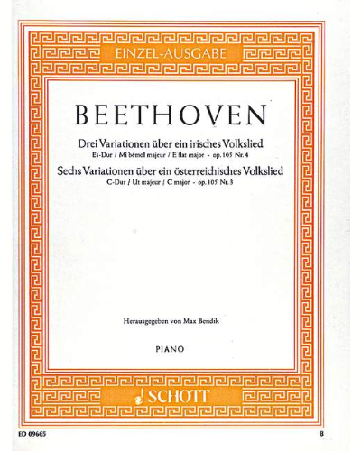 Three Variations on an Irish Folk Song E-flat major / Six Variations on an Austrian Folk Song C major — Ludwig van Beethoven