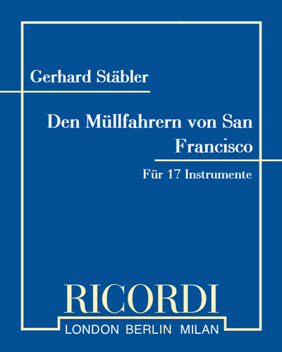 Den Müllfahrern von San Francisco (Ein Akronym aus Erinnerungen an eine Reise) — Gerhard Stäbler