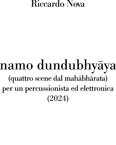 namo dundubhyāya — Riccardo Nova