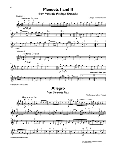 Menuets 1 - 2 (from 'Music For The Royal Fireworks') & Allegro — 亨德尔