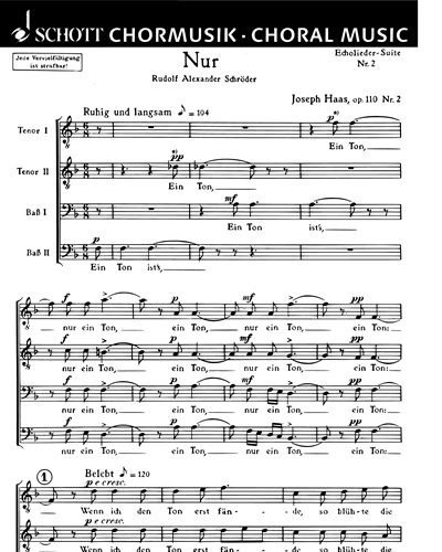 Echolieder-Suite — Joseph Haas