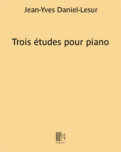 Trois études pour piano — Jean-Yves Daniel-Lesur