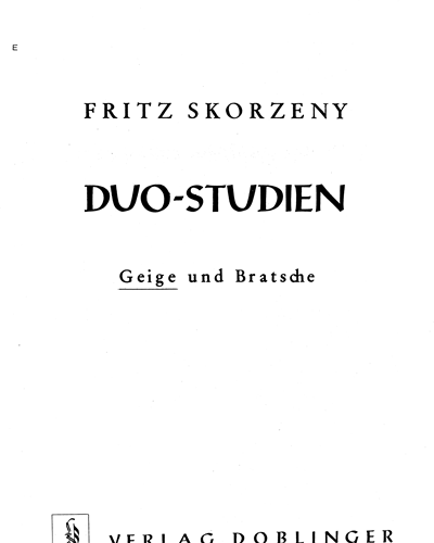Duo-Studien — Fritz Skorzeny