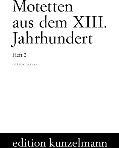 Motets from the 13th Century, Volume 2 — Gábor Darvas