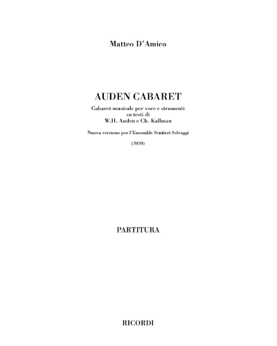 Auden Cabaret — Matteo d'Amico