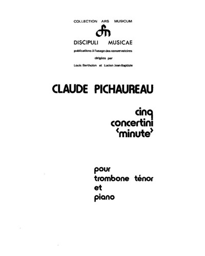 Cinq concertini 'minute' — Claude Pichaureau