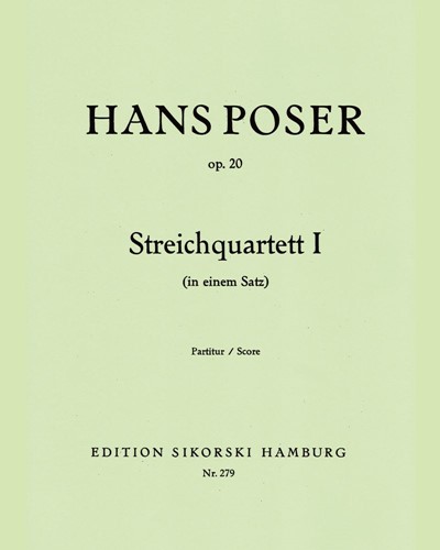 String Quartet No. 1, op. 20 — Hans Poser