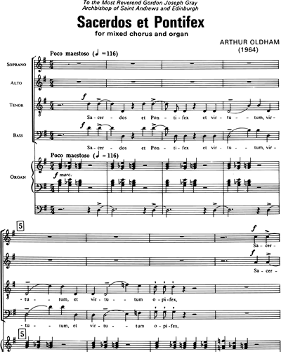 Sacerdos et Pontifex — Arthur Oldham