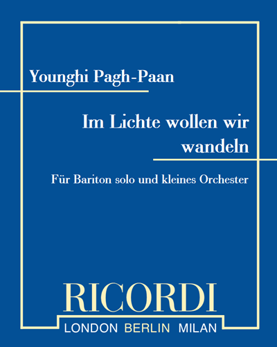Im Lichte wollen wir wandeln — 朴英姬