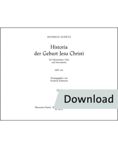 Historia der Geburt Jesu Christi SWV 435 — Heinrich Schütz