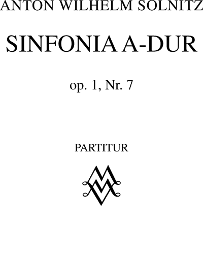 Sinfonia in A major, op. 1 no. 7 — Anton Wilhelm Solnitz