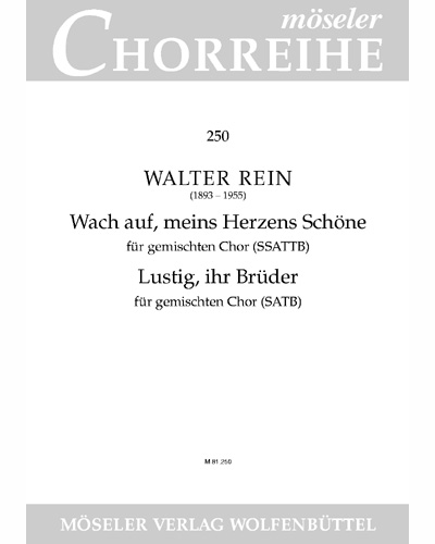 Be happy, you brothers / Awake, beauty of my heart — Walter Rein
