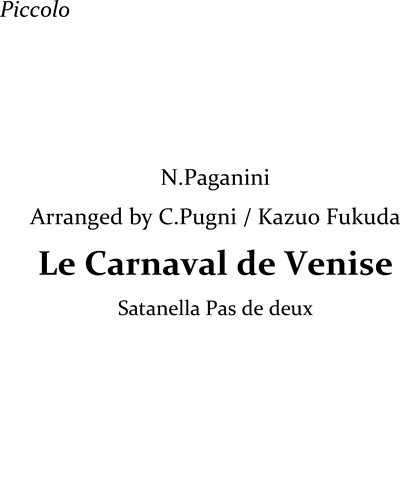 Satanella Pas de deux (from "Le Carnaval de Venise") — 帕格尼尼