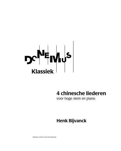Four Chinese Songs — Henk Bijvanck