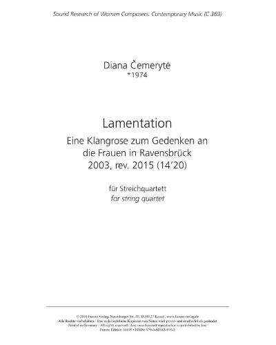 Lamentation — Diana Čemerytė